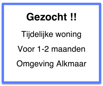 Rosa zoekt een Huurwoning / Appartement in Alkmaar